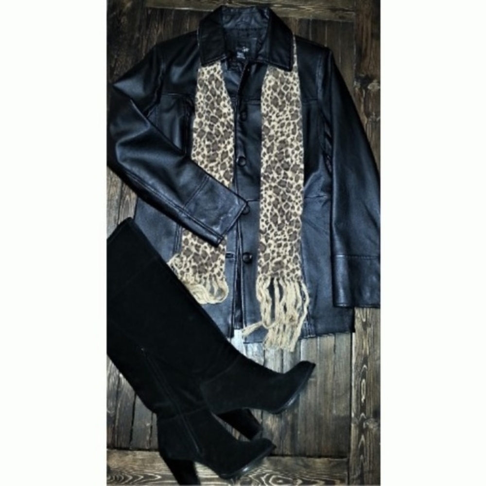Vintage Styling East 5th Black Leather Jacket  NWOT